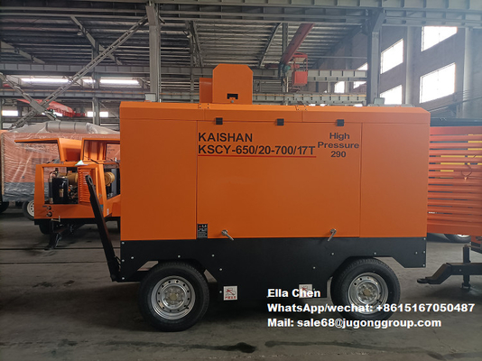 KSCY-650/20-700/17 18m3/Min 650CFM 20bar 17bar Taşınabilir Döner Gaz Vurucu Hava Kompresörü Vurucu Kompresör