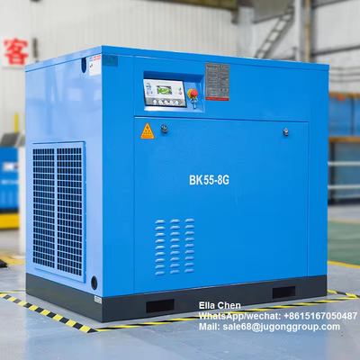Elektrikli 55kw 100hp 10m3/min 8 bar hava kompresörü döner gaz kompresörü BK55-8G